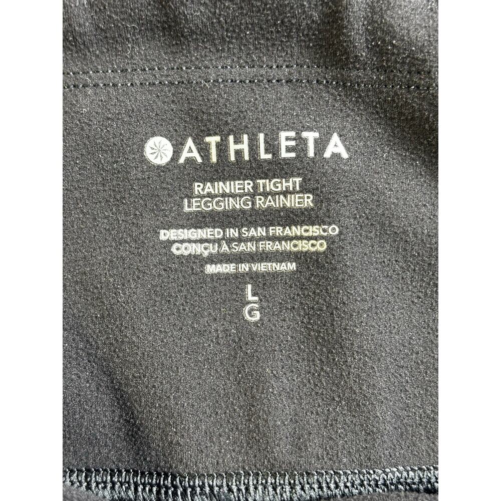Athleta Ranier Leggings Sz L 7/8 Ankle Length Black Legging Pocket - Picture 2 of 10
